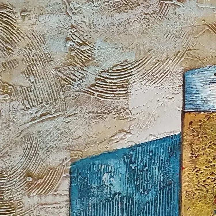 Hand-painted multicolored abstract oil painting 60 × 50 cm