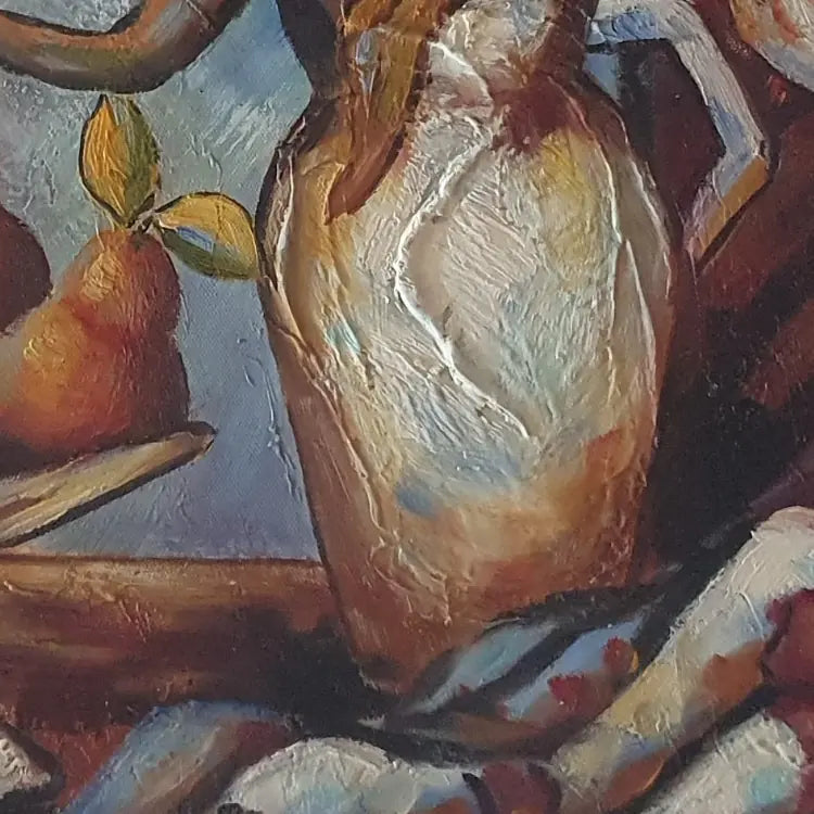 Handgemaltes Ölgemälde mit Tulpenstillleben 50 × 60 cm