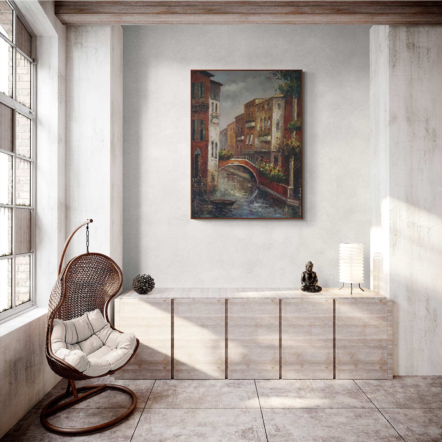 Cuadro Venecia Puente 90x120 cm