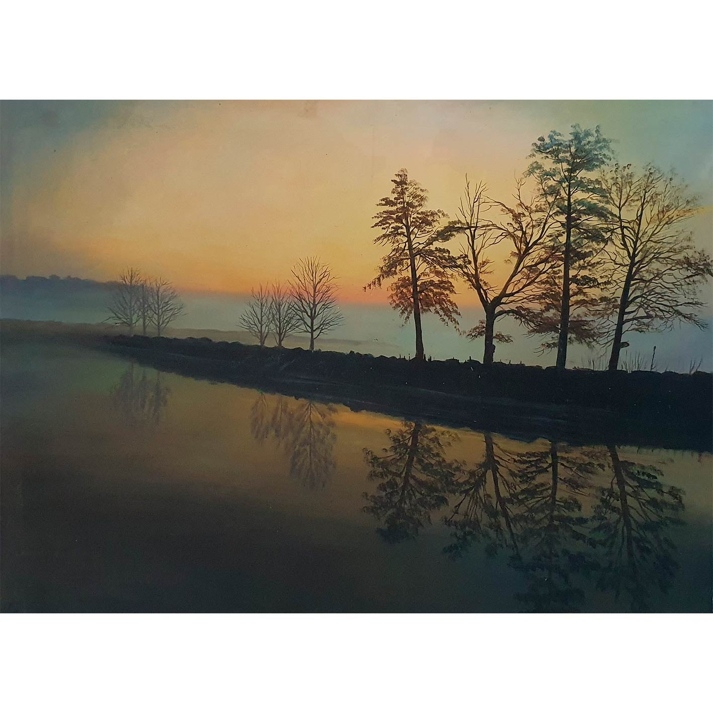 Cuadro Paisaje Lago 120x90 cm