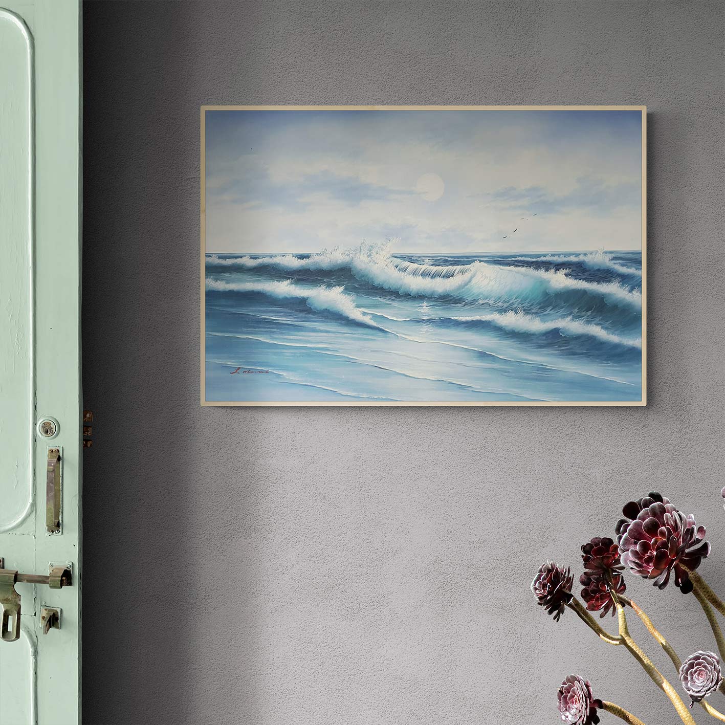 Cuadro Mar Revuelto 90x60 cm