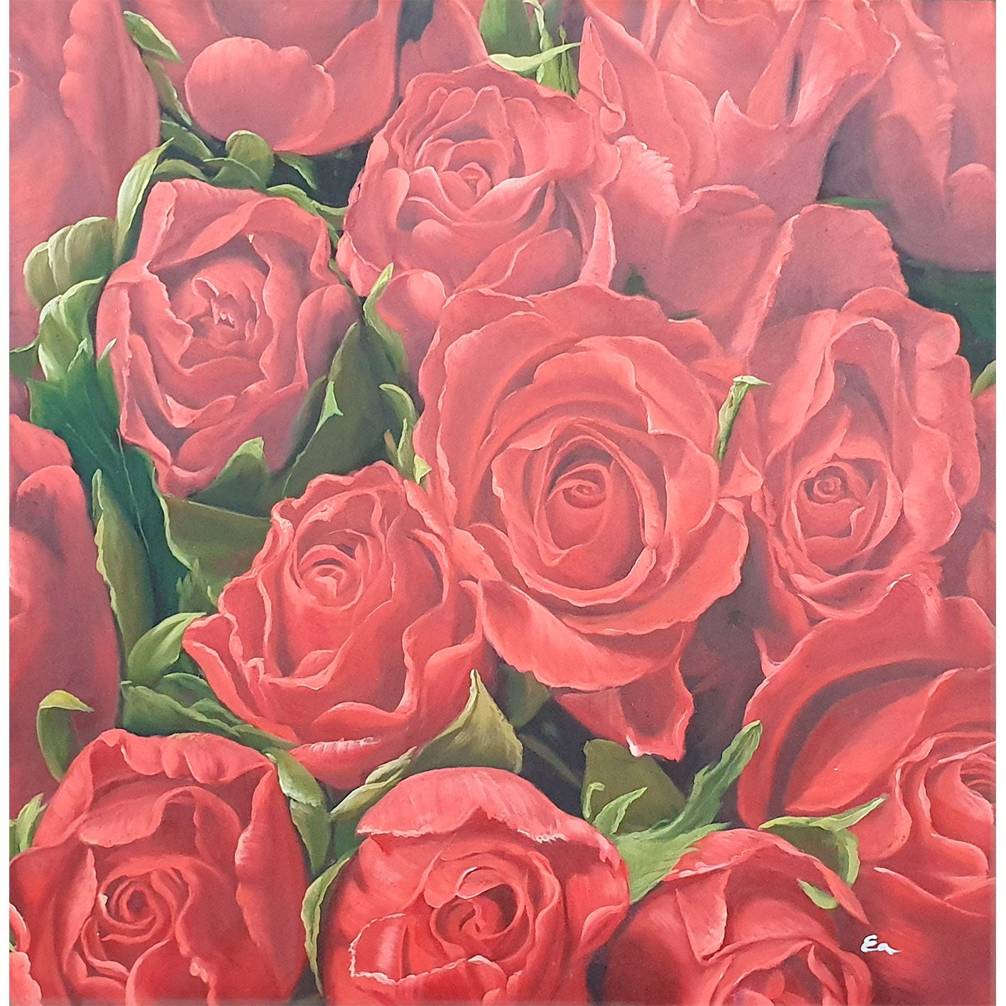 Cuadro Rosas Oleo