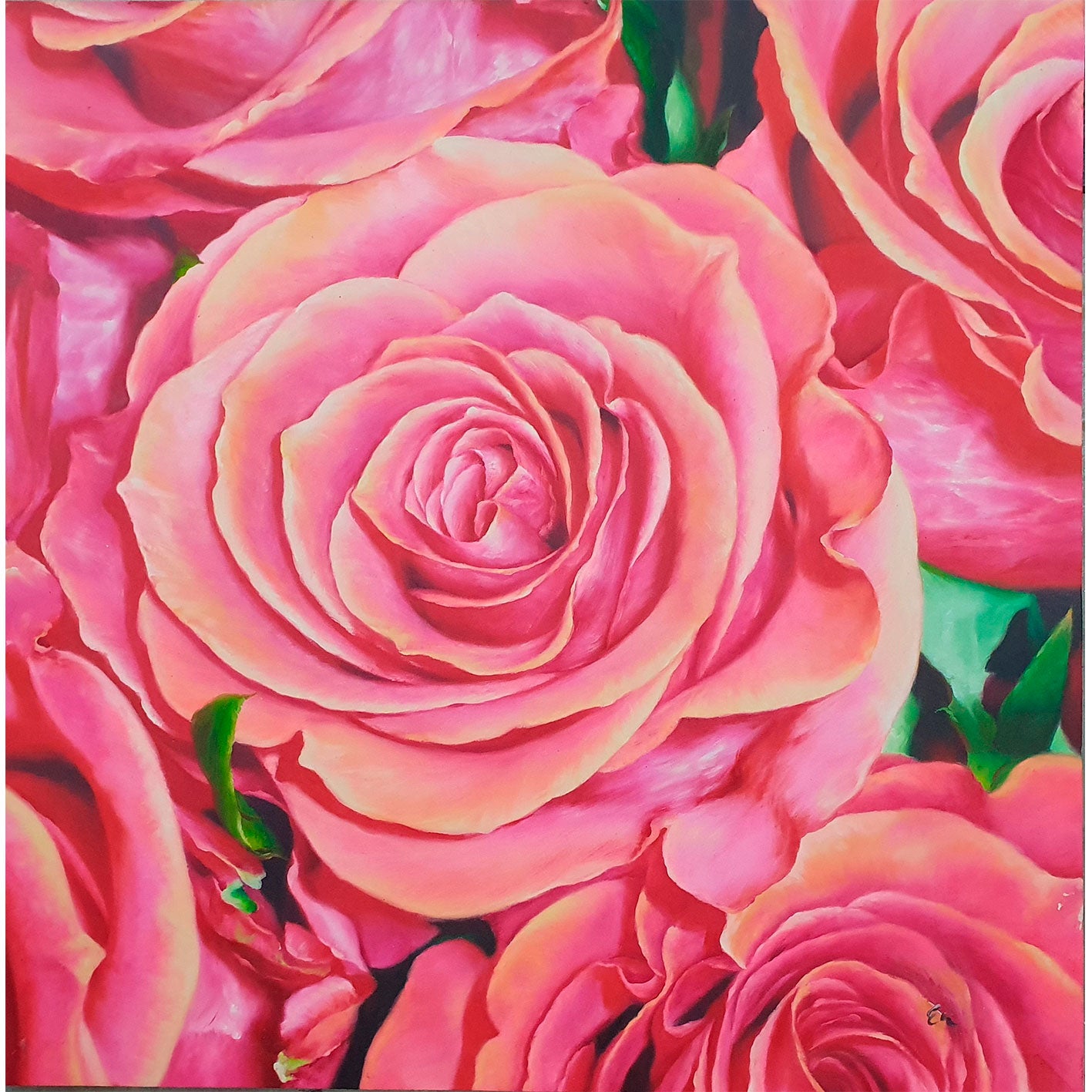 Cuadro Rosas Original