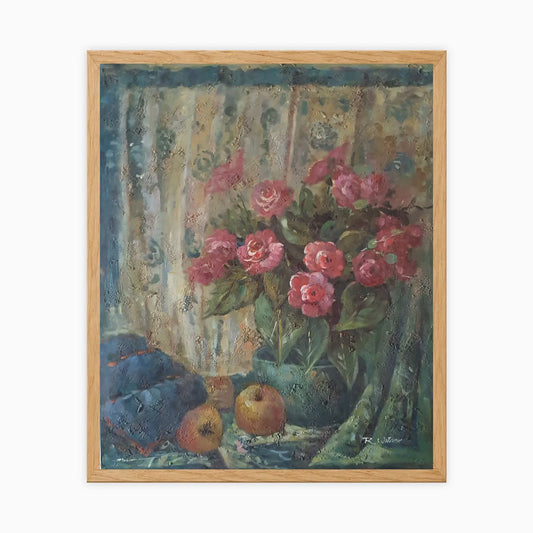 Handgemaltes florales Stillleben in Öl, 50 × 60 cm