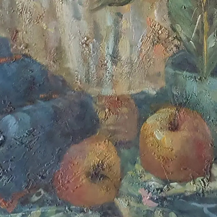Handgemaltes florales Stillleben in Öl, 50 × 60 cm