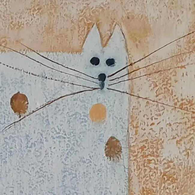 Handgemaltes Katzen-Ölgemälde 60 × 50 cm