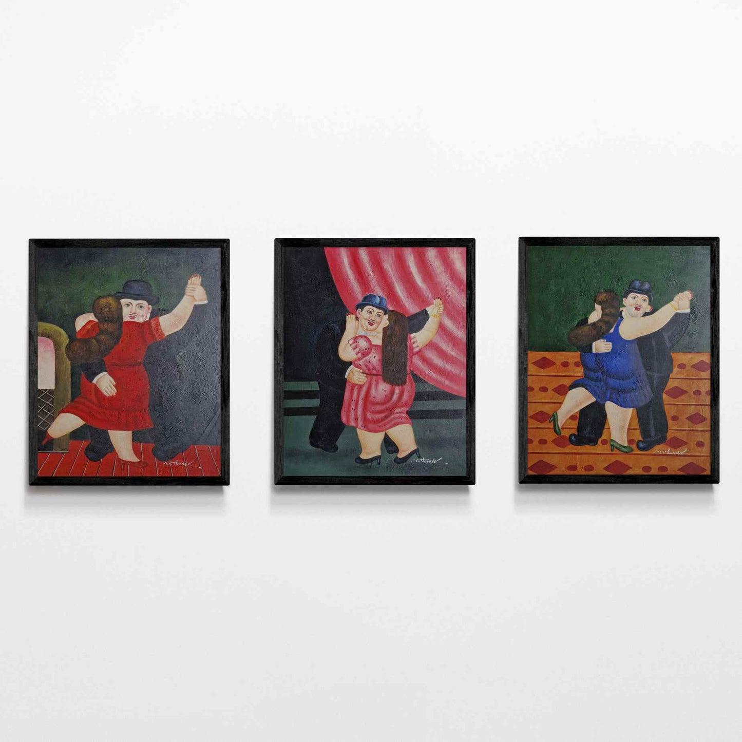 Cuadro Tríptico Botero 50x40 cm [3 piezas]