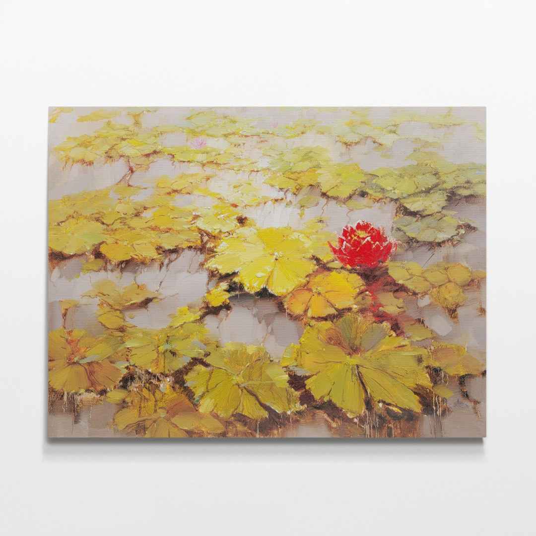 Seerosen La Charca Gemälde 103x75 cm
