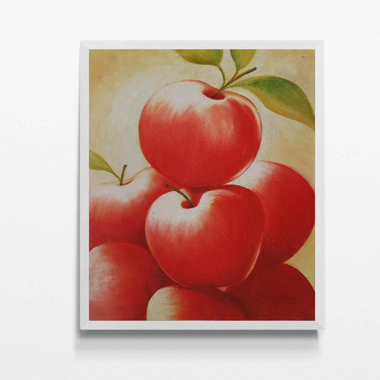 Cuadro Bodegón Manzanas al Óleo 60x50 cm – Pintado a Mano