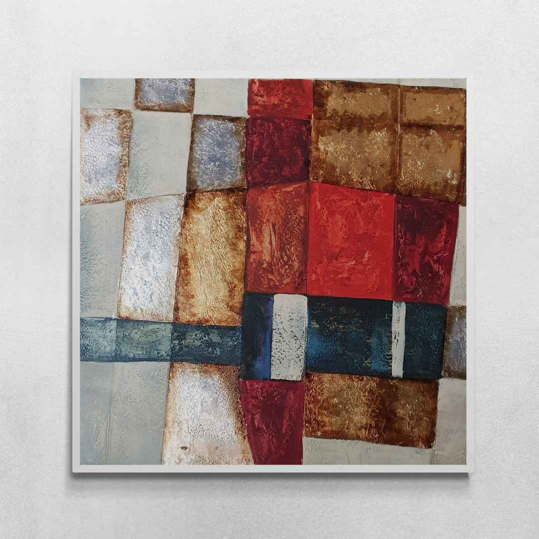 Cuadro Abstracto Oro  80x80 cm
