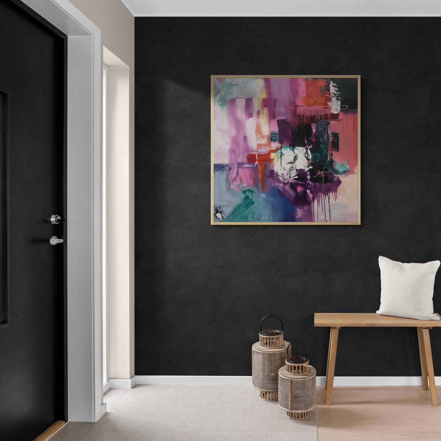 Abstraktes Gemälde Color Fusion 100x100 cm