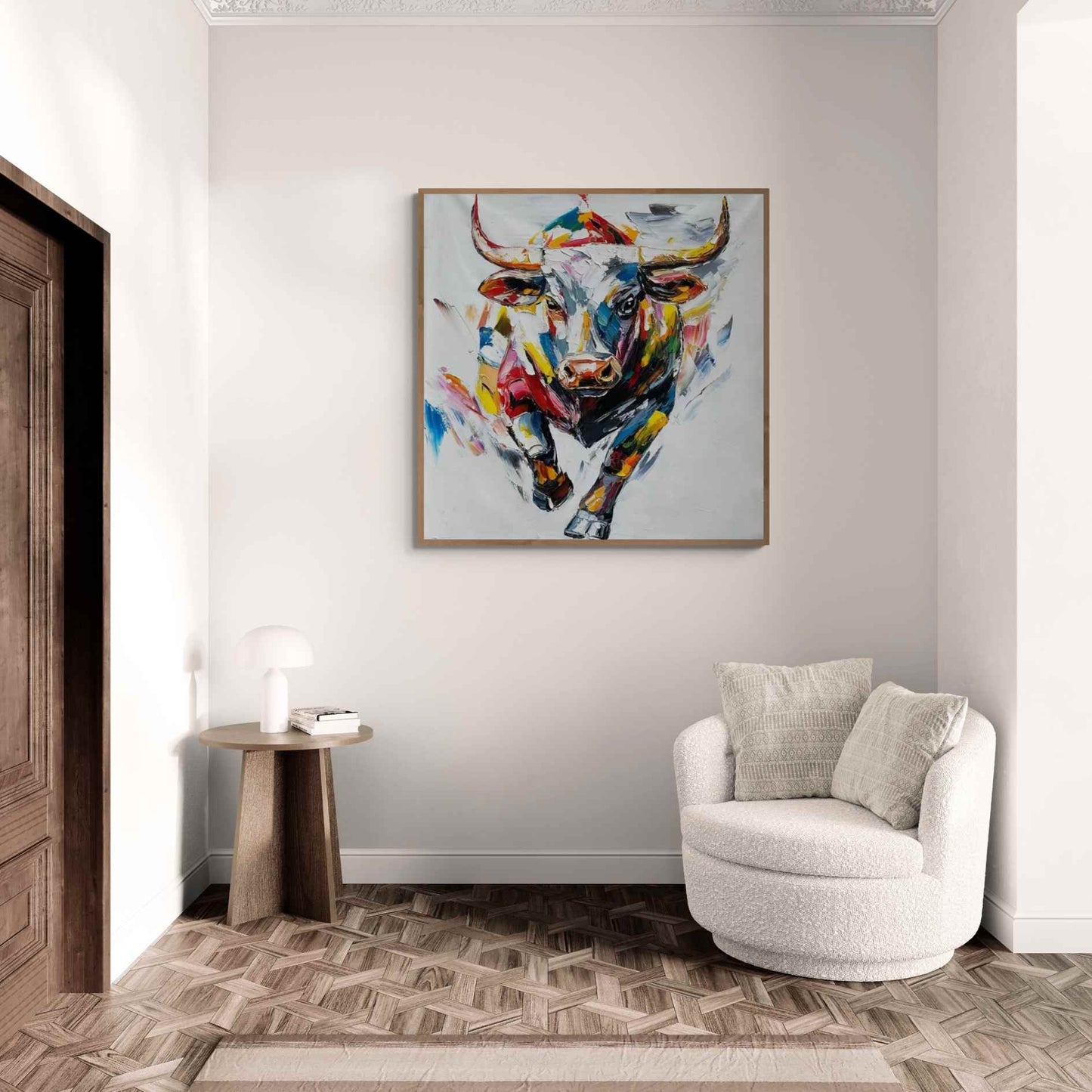 Pintura Óleo Toro Bravo Color 100x100 cm