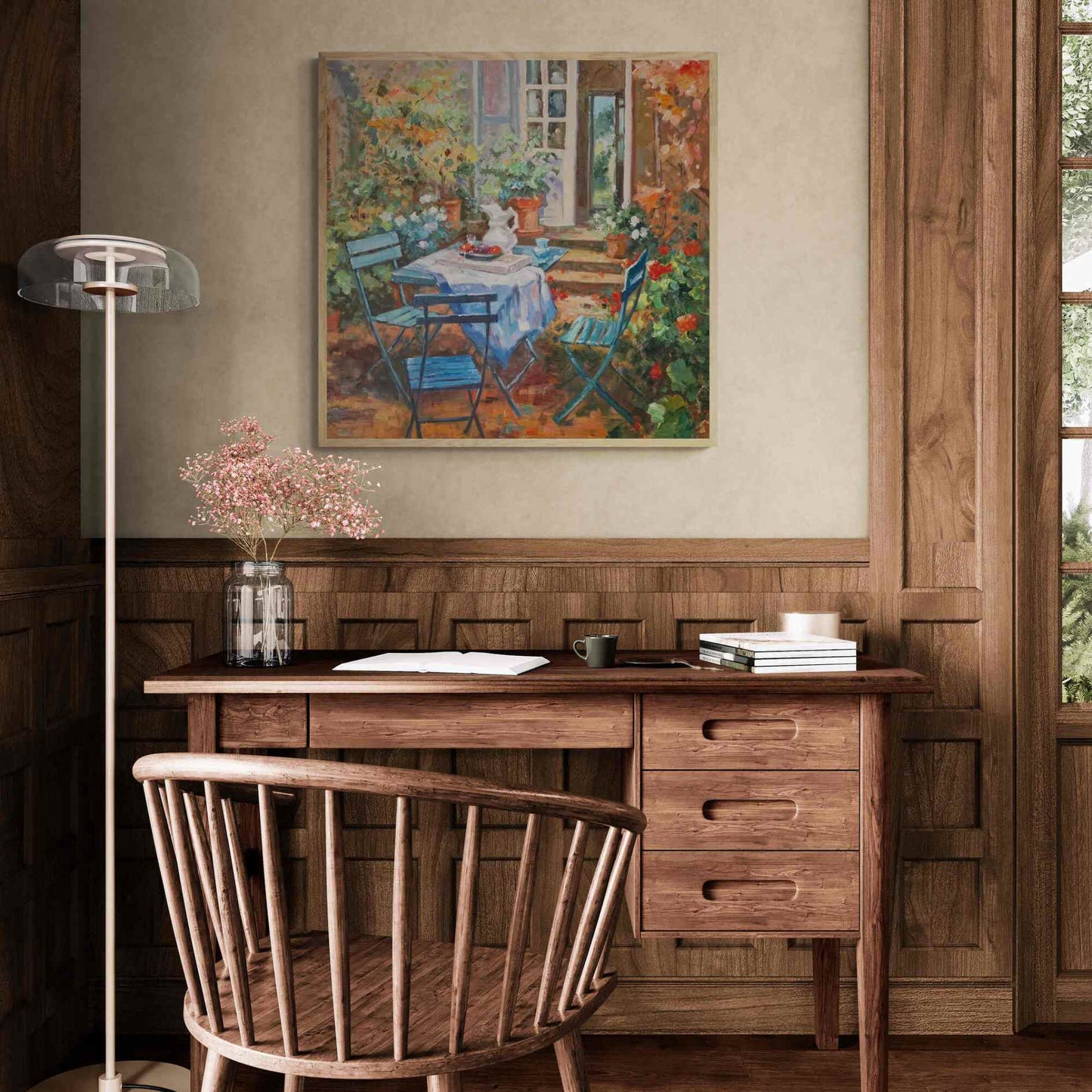 Pintura al Óleo La Mesa de Siempre 90x90 cm – Bodegón Pintado a Mano