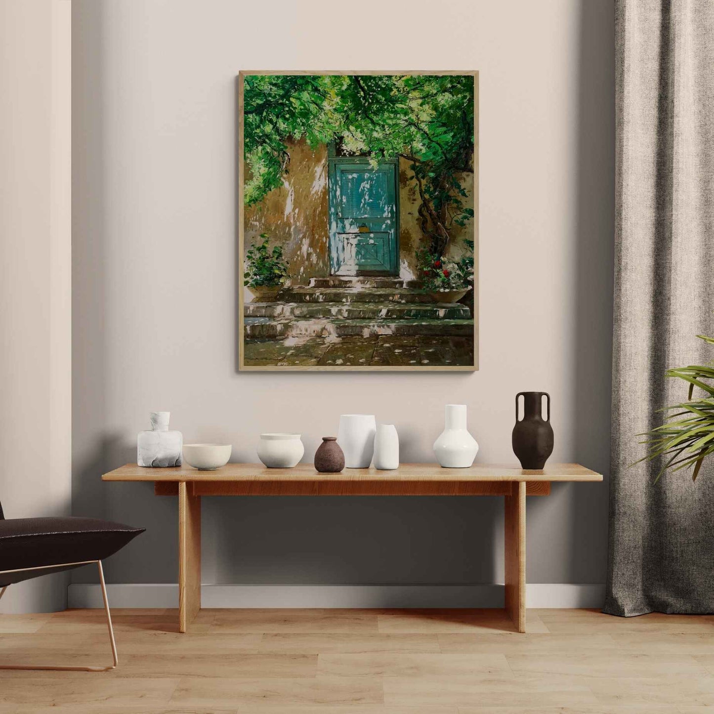 La Puerta Turquesa  100 x 80 cm