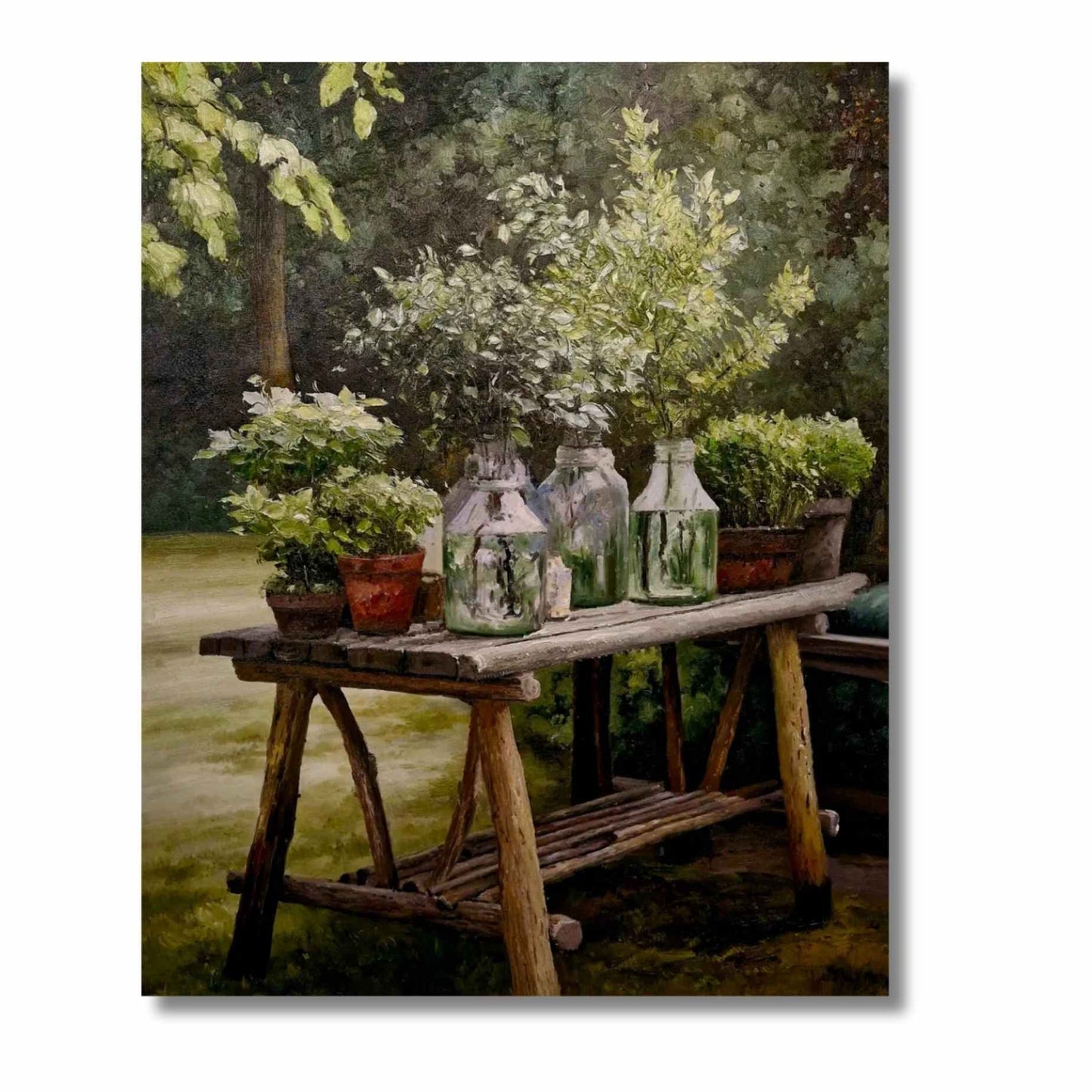 Ölgemälde Der Botanische Tisch Handgemalt 80x100 cm