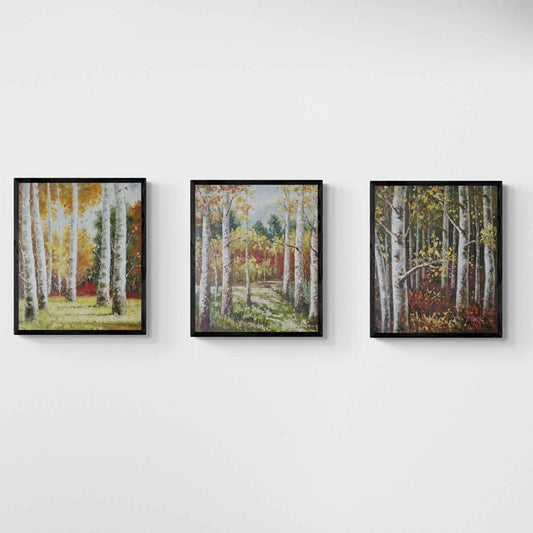 Cuadro Tríptico Bosques 50x60 cm [3 piezas]
