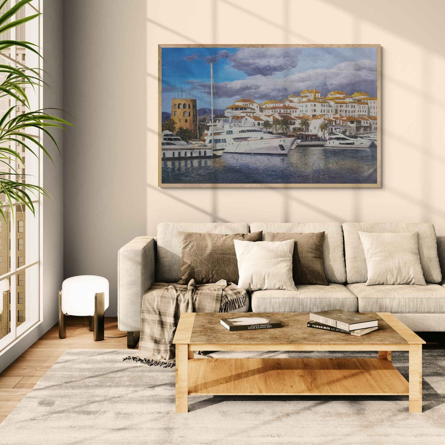 Arte de Puerto Banús en óleo sobre lienzo