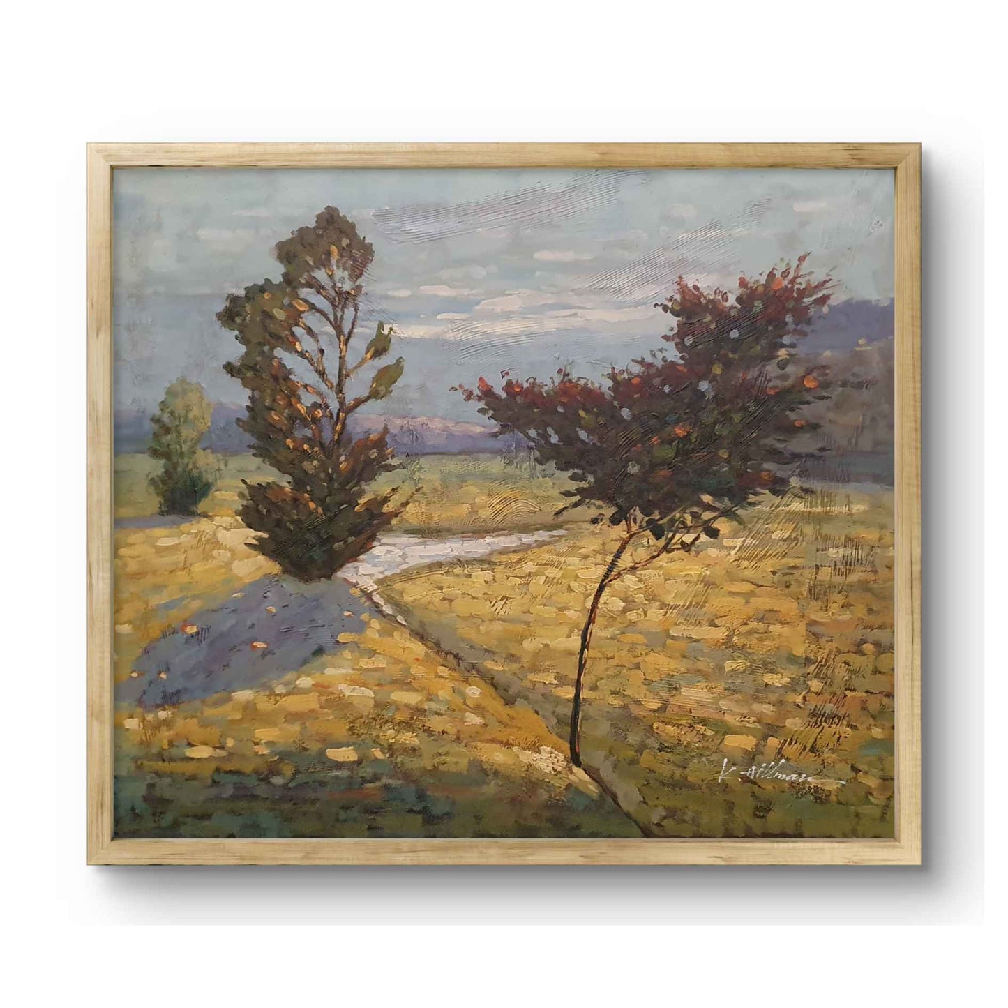 Comprar pareja de cuadros decorativos de paisaje con textura de 60x50 cm cada uno
