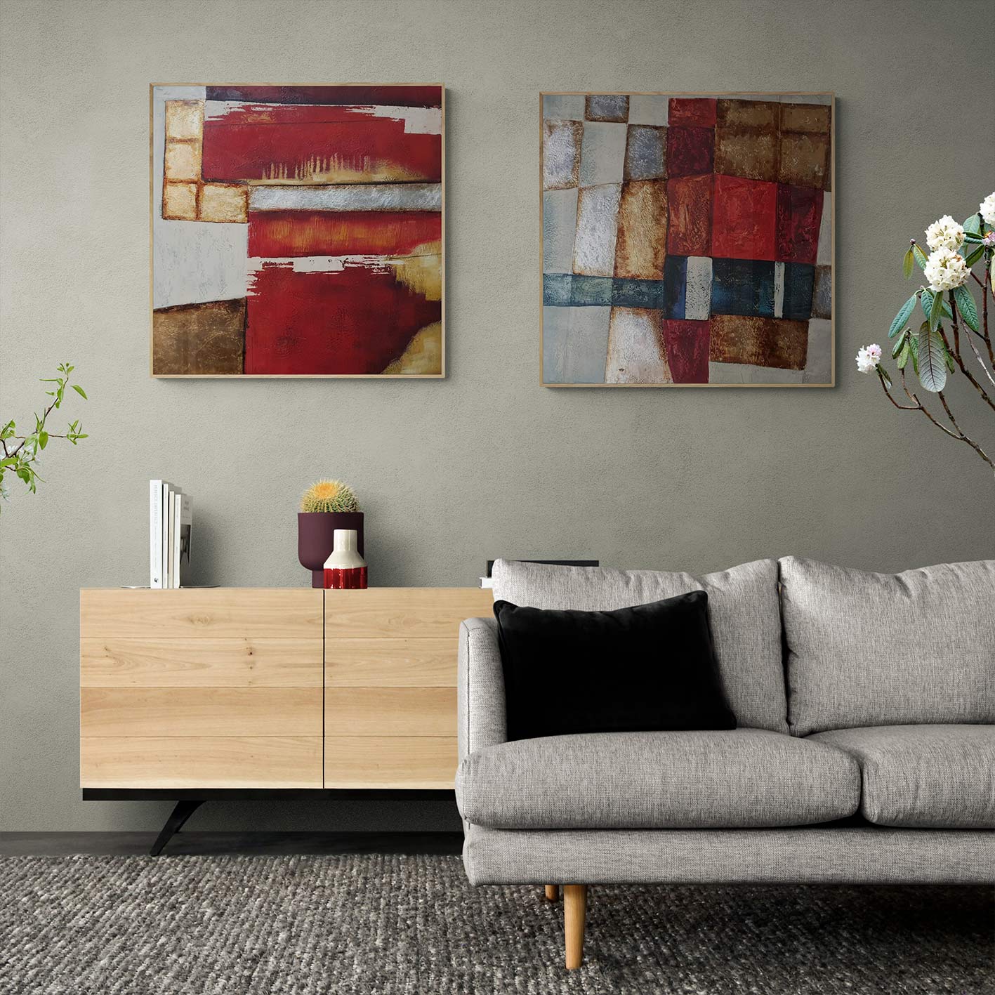 Arte contemporáneo para decoración de espacios elegantes