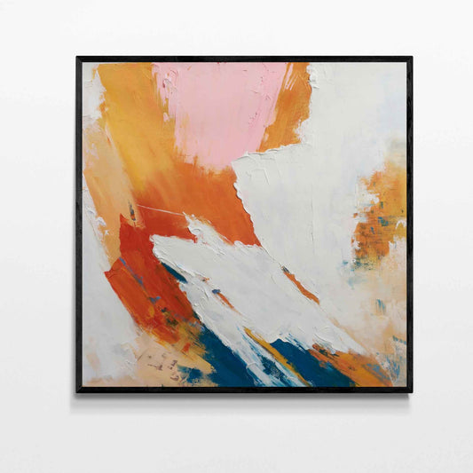 Cuadro Abstracto Explosión Cromática 100x100 cm