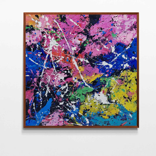 Cuadro Abstracto Euforia y Libertad 102x102 cm