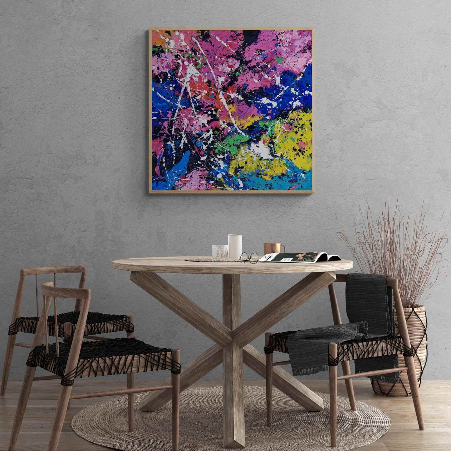 Cuadro Abstracto Euforia y Libertad 102x102 cm