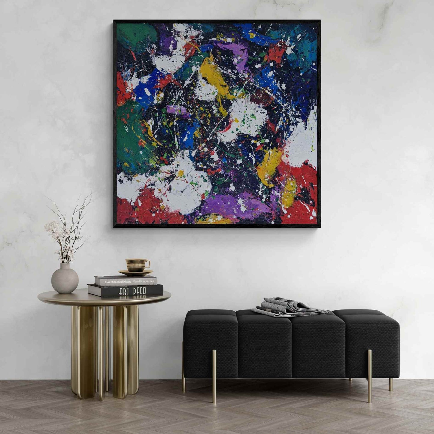 Cuadro Abstracto Explosión Alegría 102x102 cm 2
