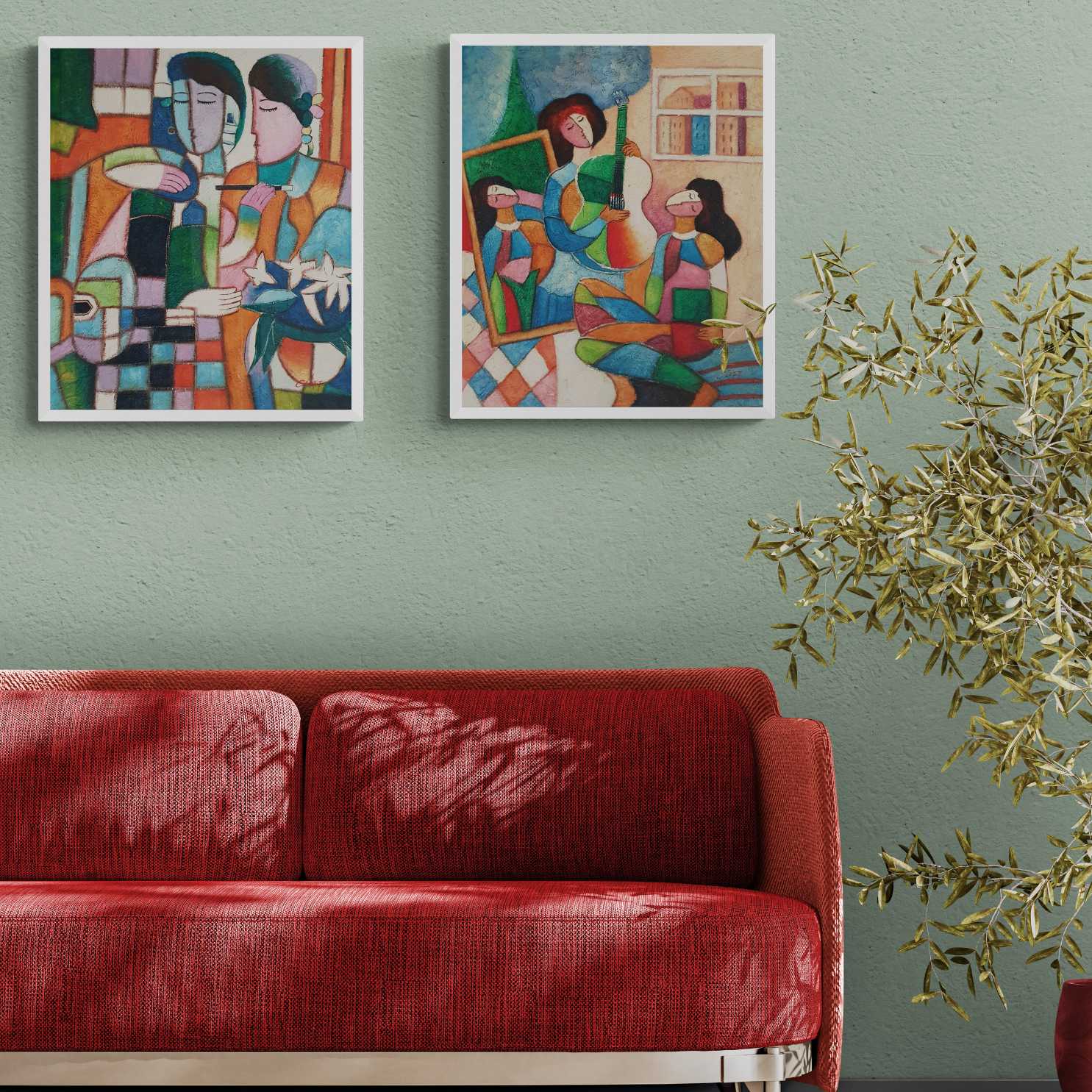 Cuadro Musica Picassiano 50x60 cm [2 piezas]