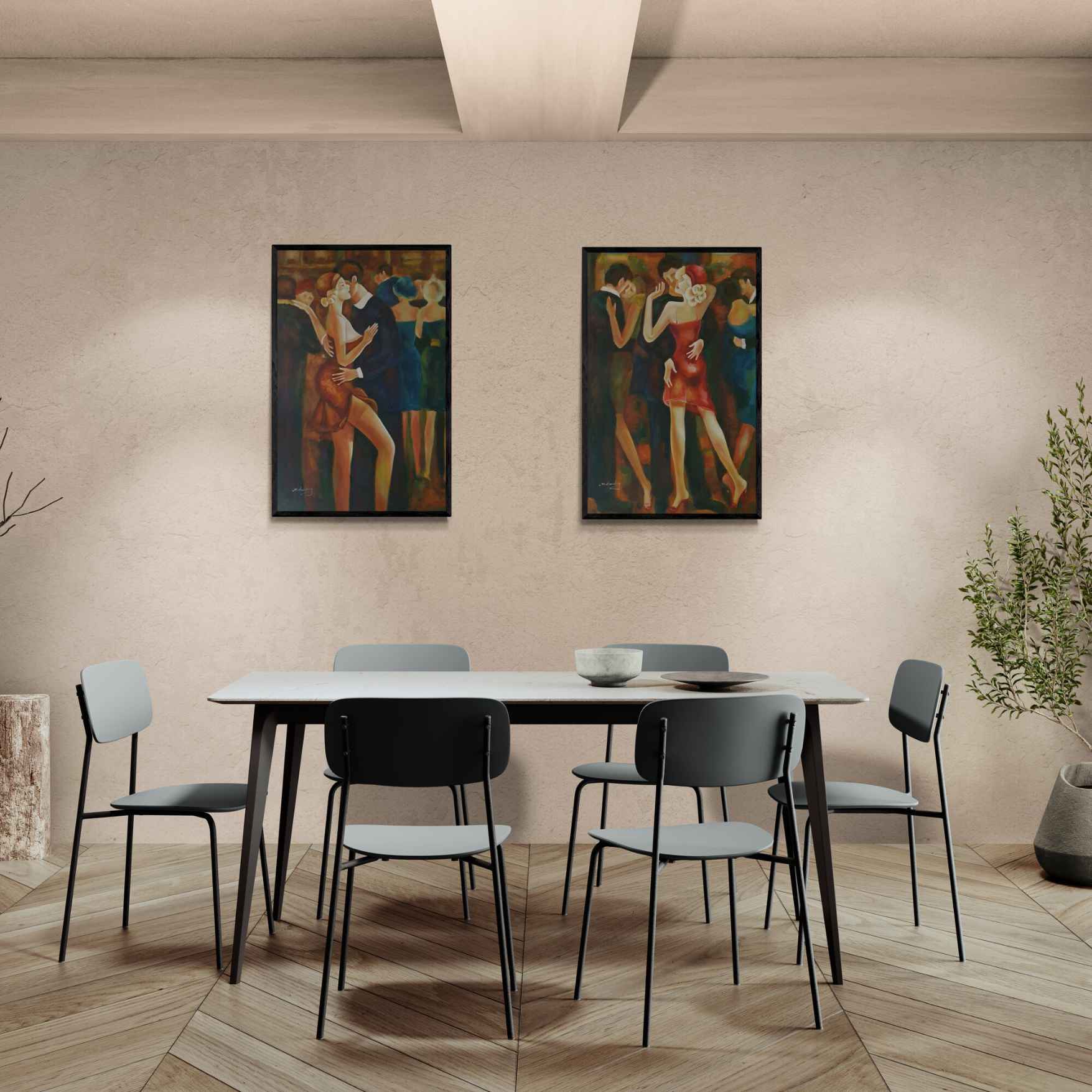 Cuadro Bailar es vida 90X60 cm [2 piezas]