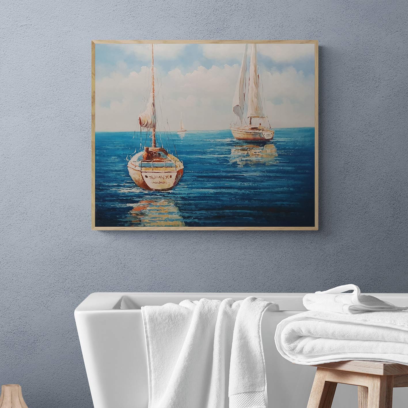 Cuadro Barco Mar  50x60 cm
