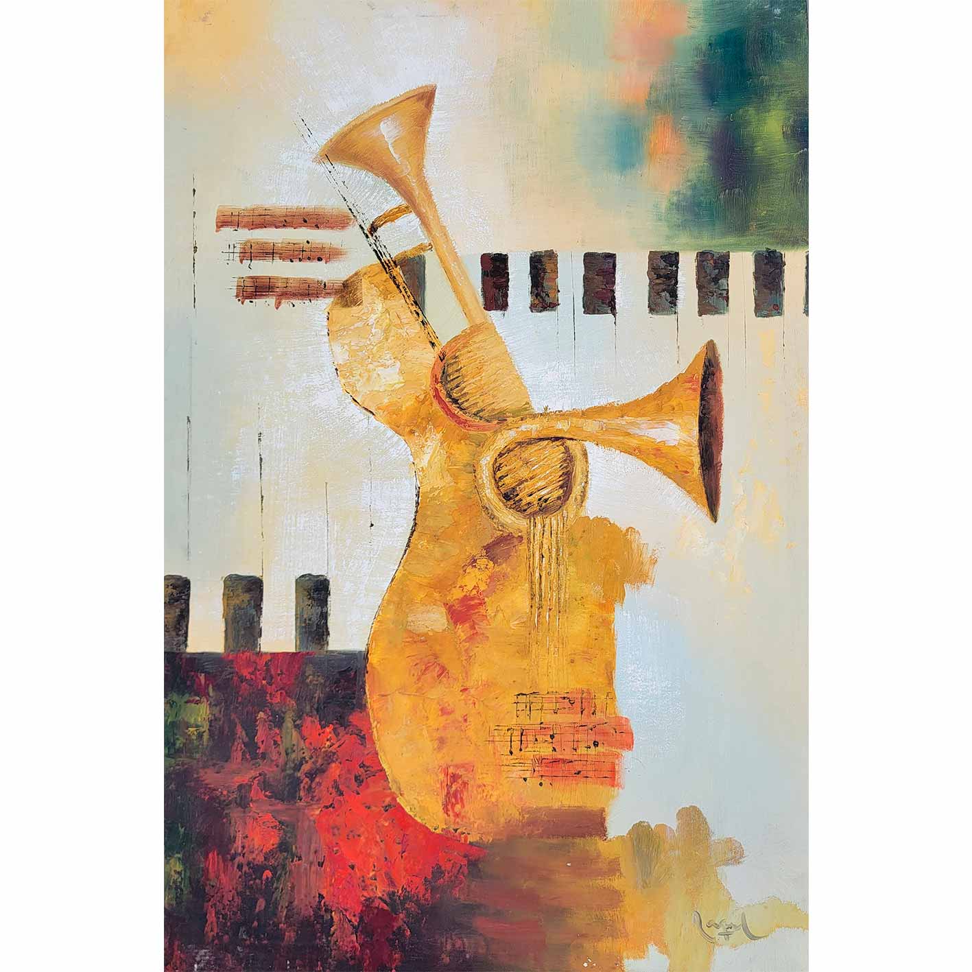 Cuadro Diptico Musica Modern 60x90 cm [2 piezas]