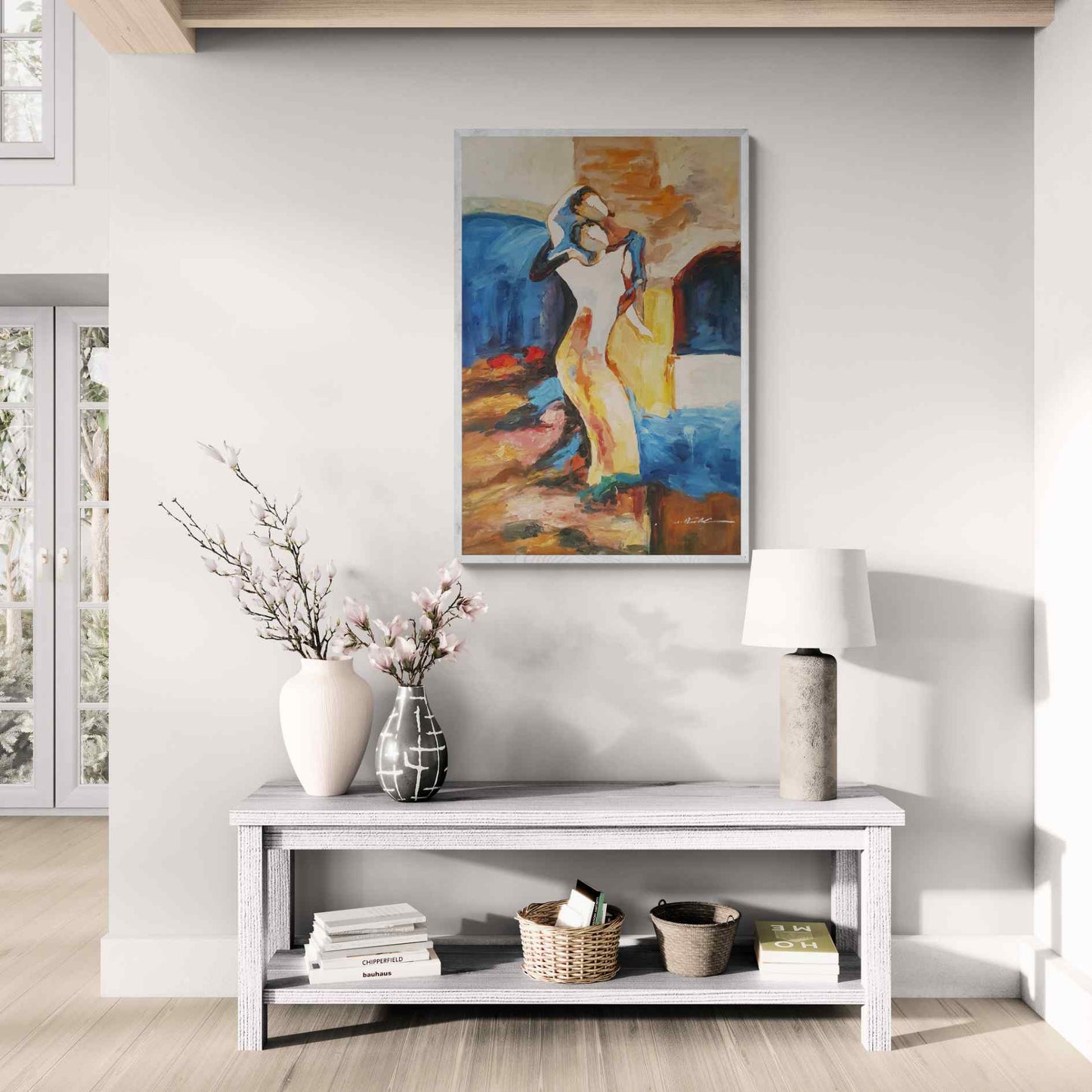 Cuadro Oleo Lienzo Arte Figuras Hessam Abrishami 90X60 cm