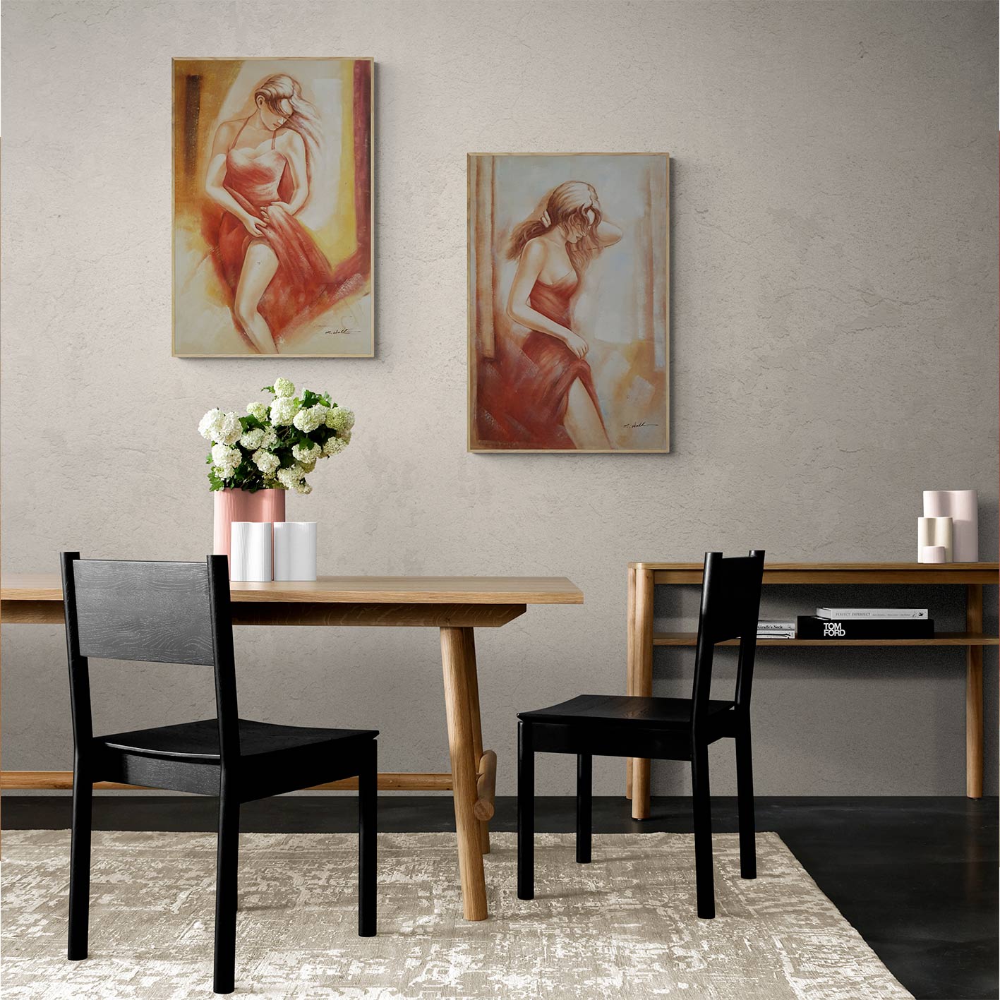Cuadro Mujer Prenda 60x90 cm