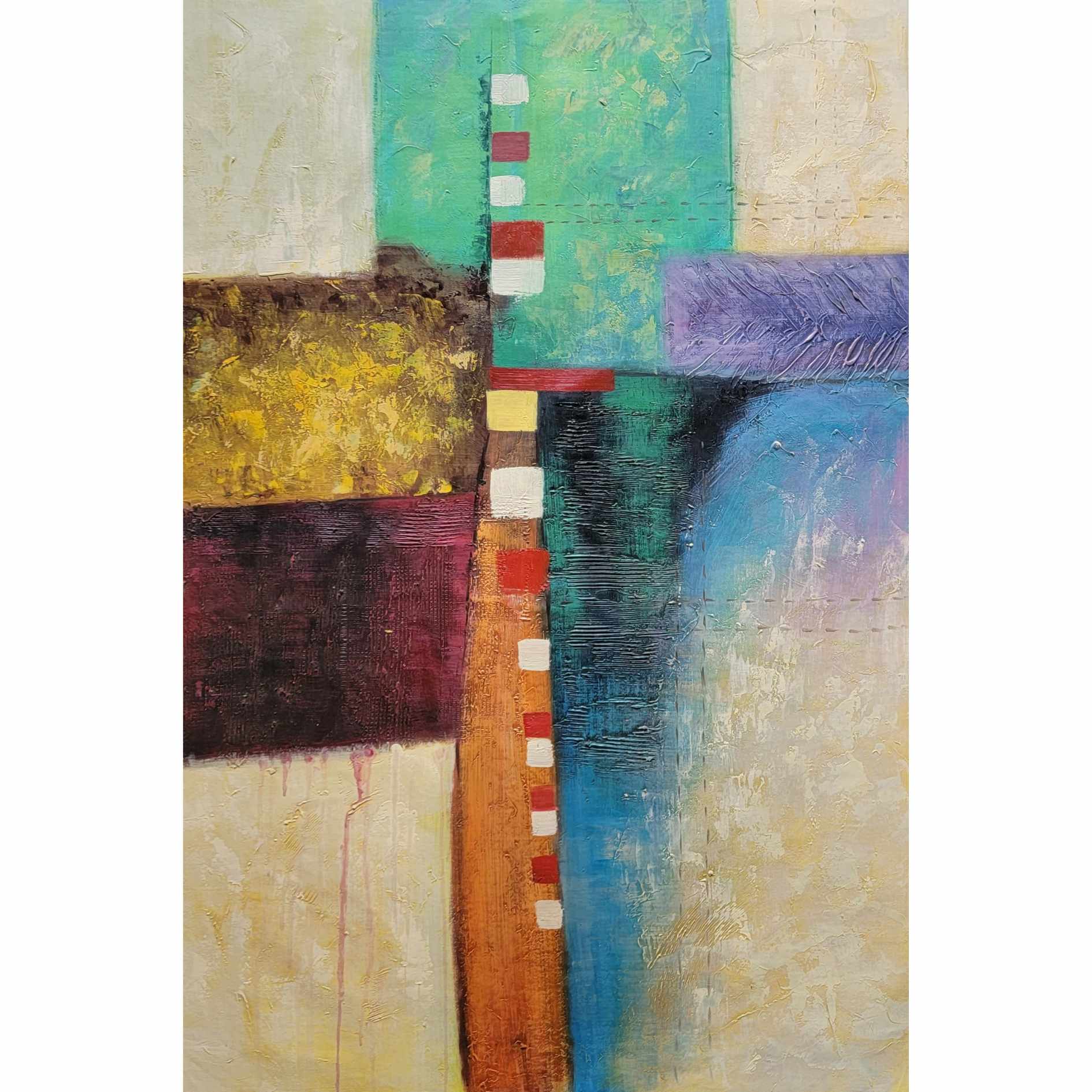 Cuadro Oleo Lienzo Arte  Abstracta Camelias 120x90 cm