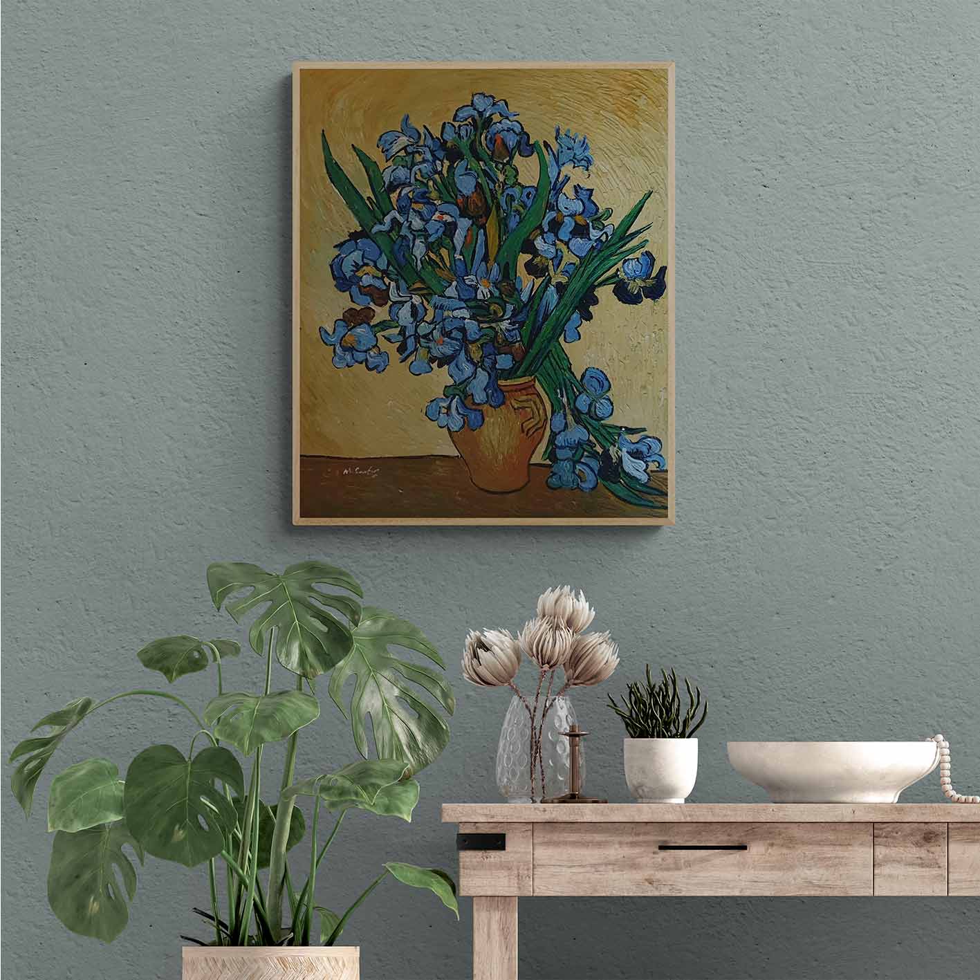 Cuadro Van Gogh Lirios 60x50 cm