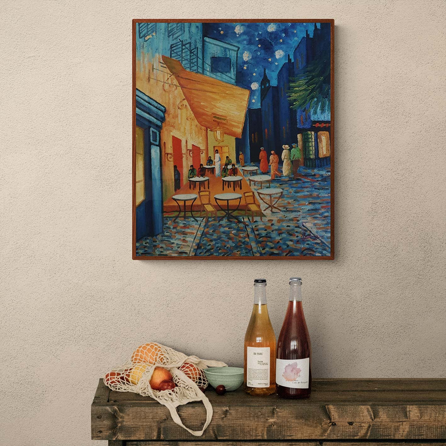 Cuadro Van Gogh Terraza de Cafe por la Noche 50x60 cm