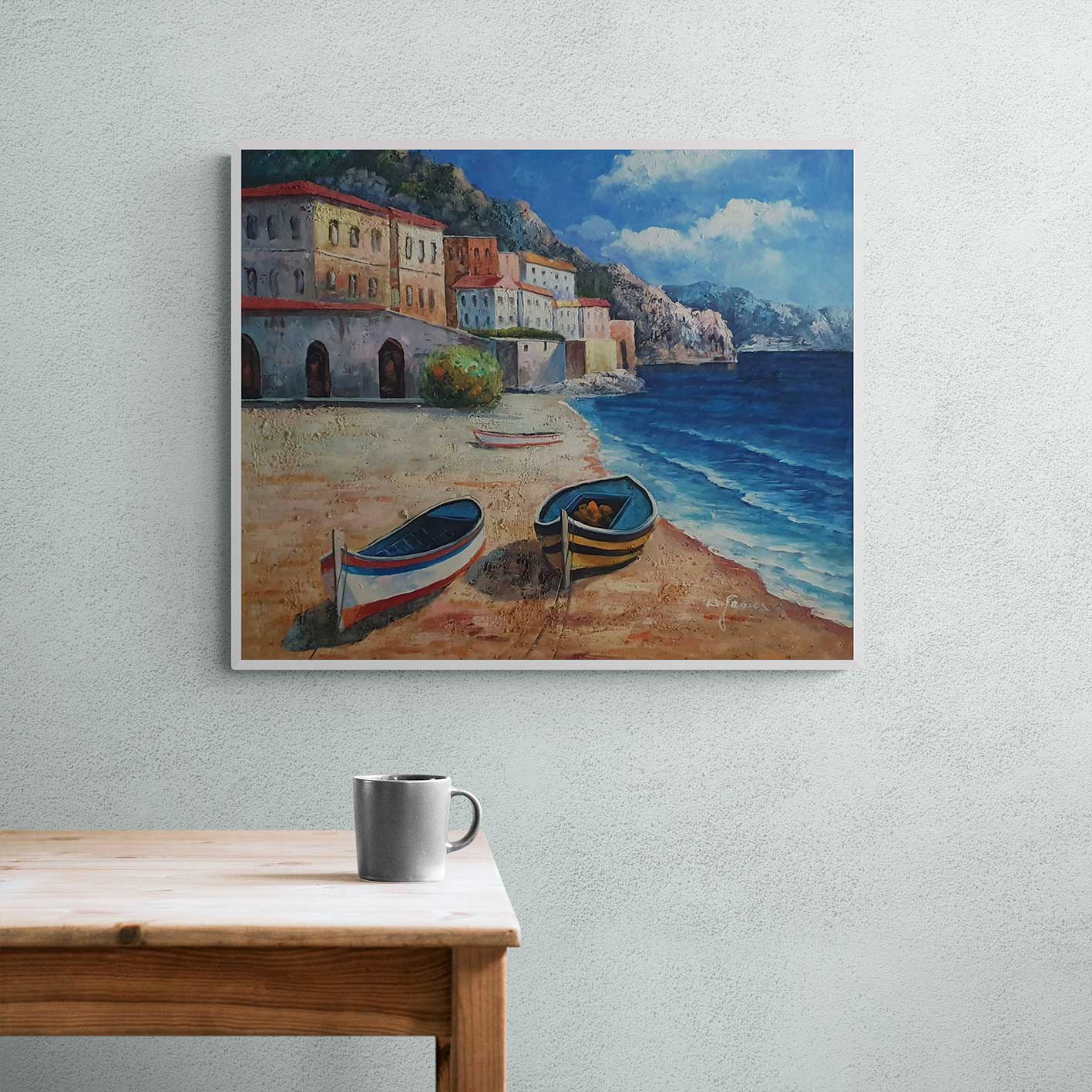 Decoración con cuadros de paisajes mediterráneos