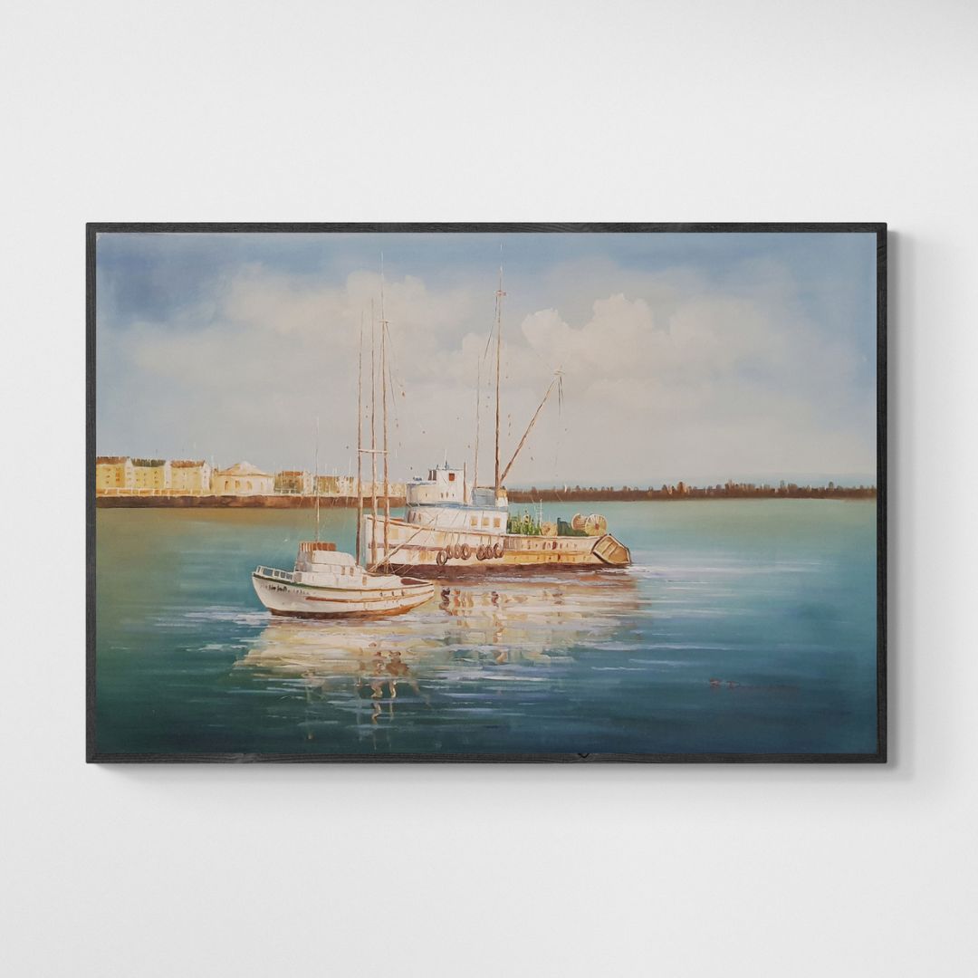 Cuadro Barco de pescadores  90x60 cm