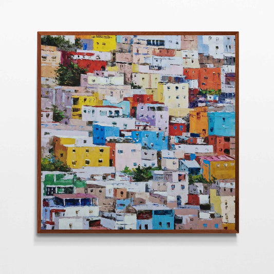 Cuadro Carnaval de Color 102x102 cm