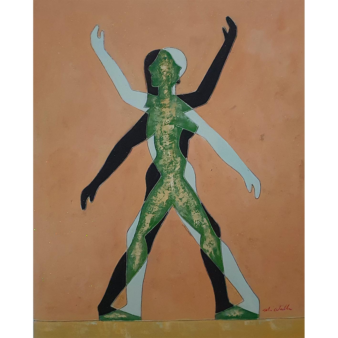 Cuadro Inspirado Jonathan Borofsky  50x60 cm [3 piezas]