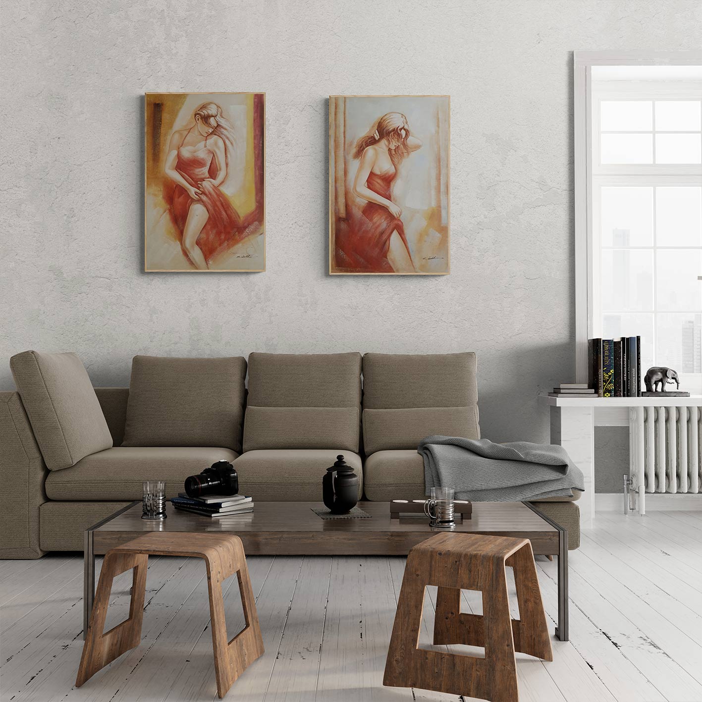 Cuadro Mujer Prenda 60x90 cm