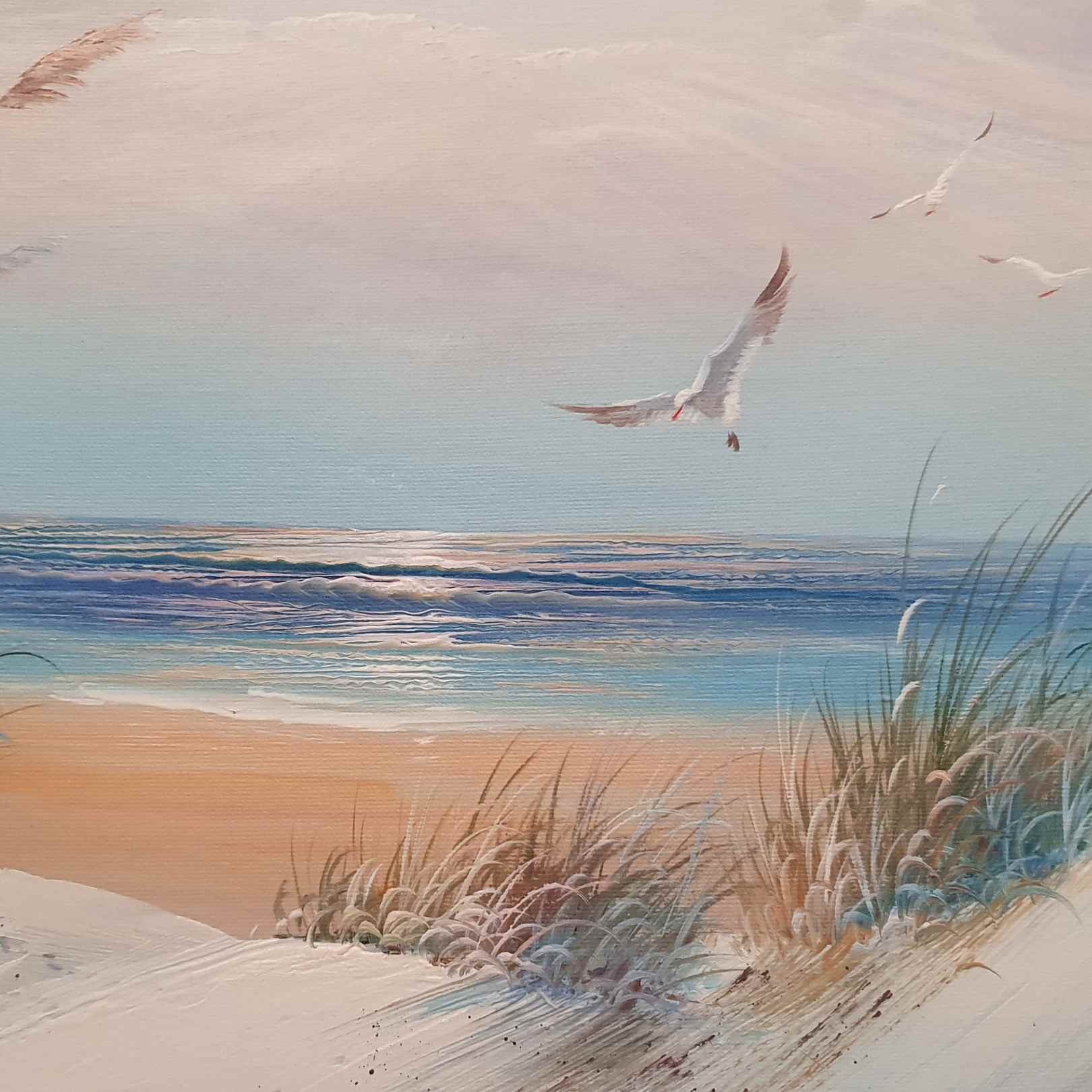 Cuadro Oleo Lienzo Pintura Las Dunas 60x50 cm