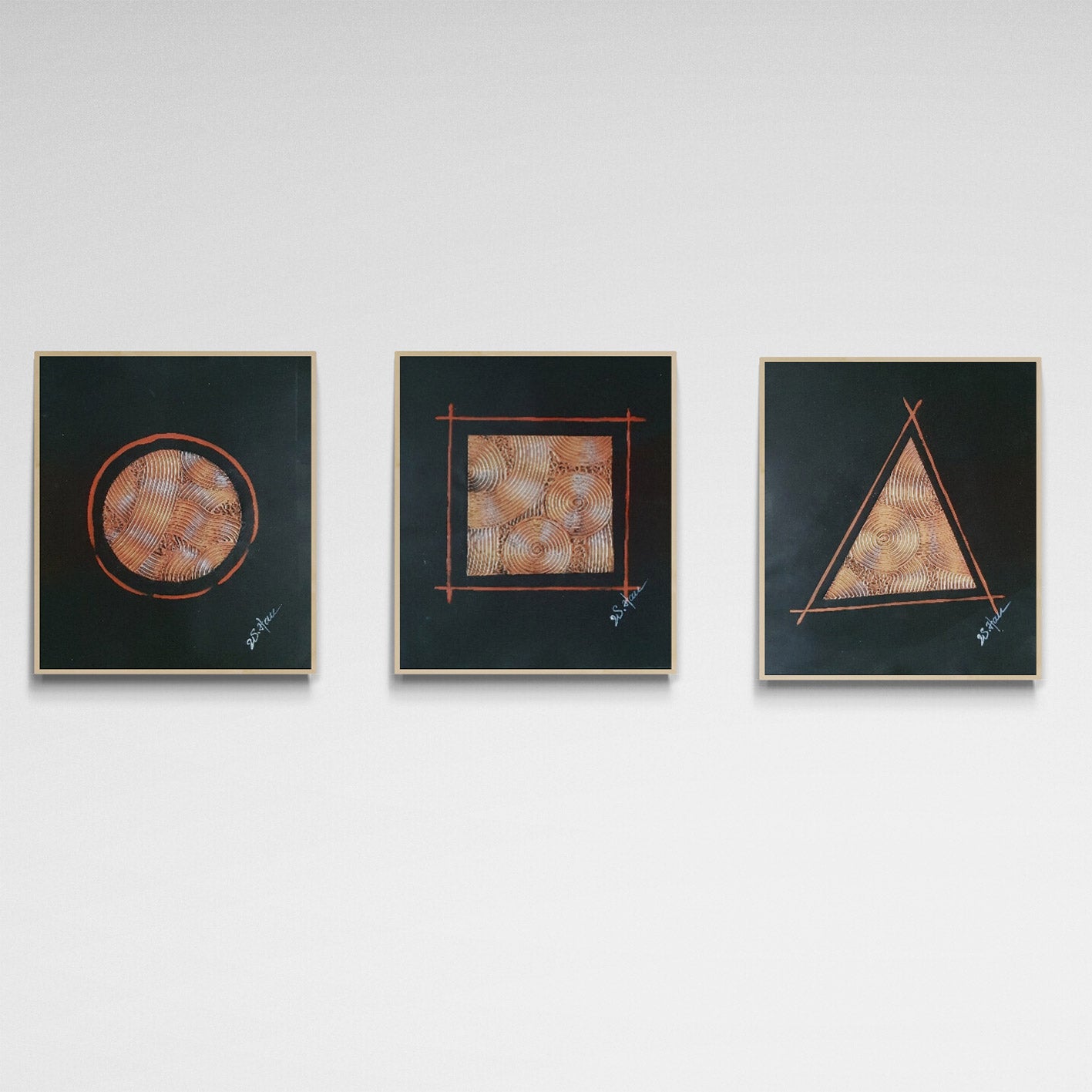 Cuadro Triptico Geometrias 50x60 cm [3 piezas]