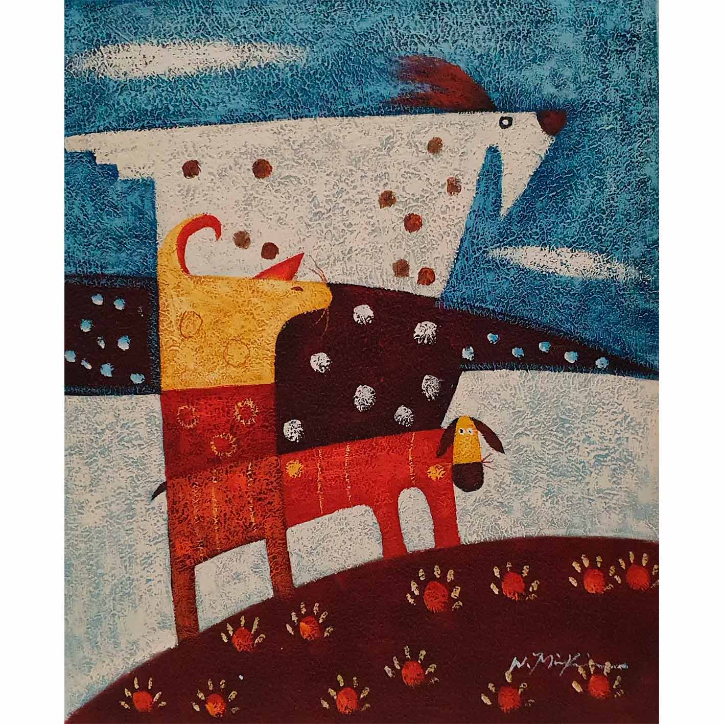 Cuadro Triptico Infantil Animales 50x60 cm [3 piezas]V