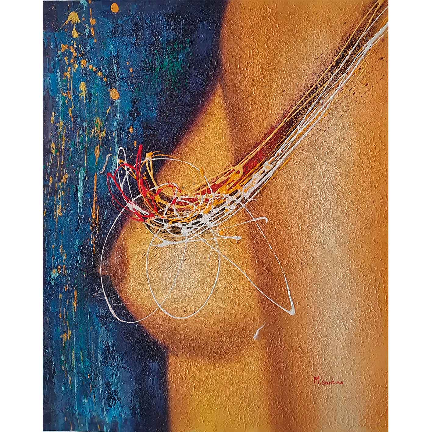 Cuadro Triptico Mujer Pinturas 50x60 cm [3 piezas]