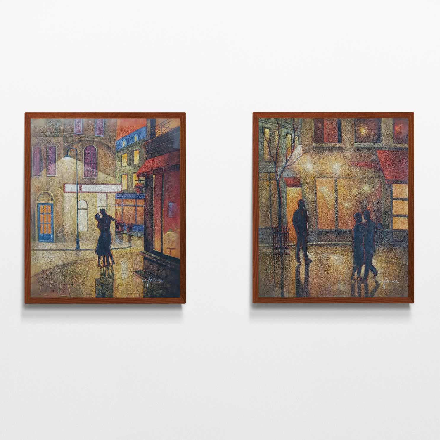 Cuadro Diptico El Amor y la Calle  50x60 cm [2 piezas]