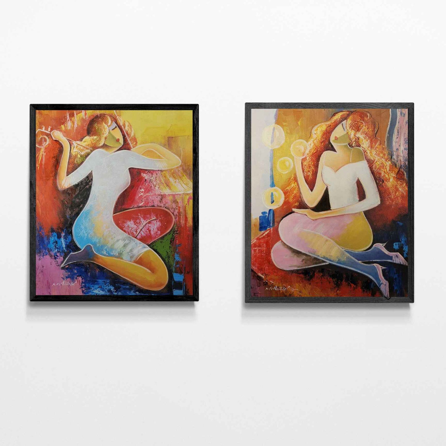 Cuadro Díptico Por Amor Al Arte 50x60 cm [2 piezas]
