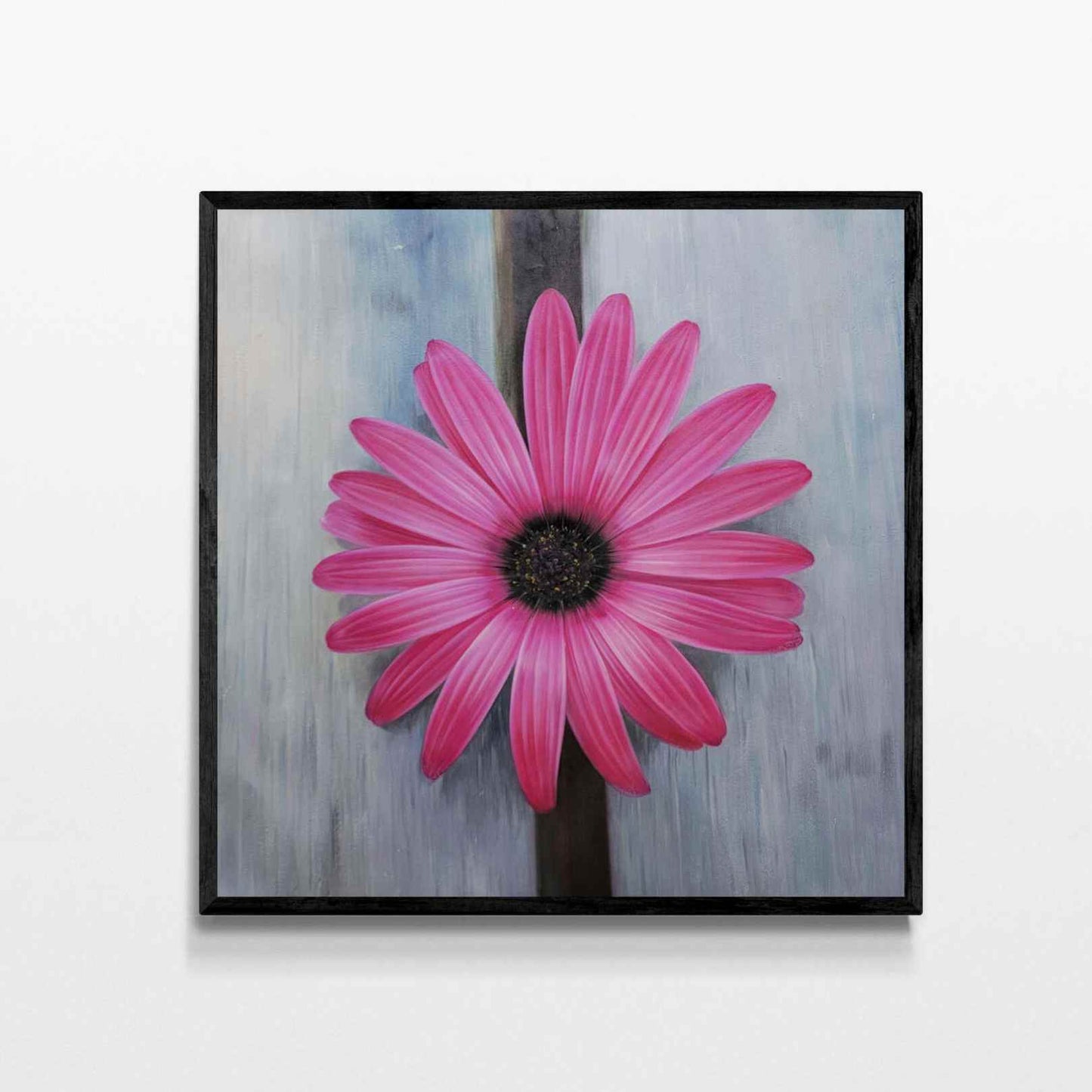 Cuadro floral realista en tonos rosa en formato 70x70 cm