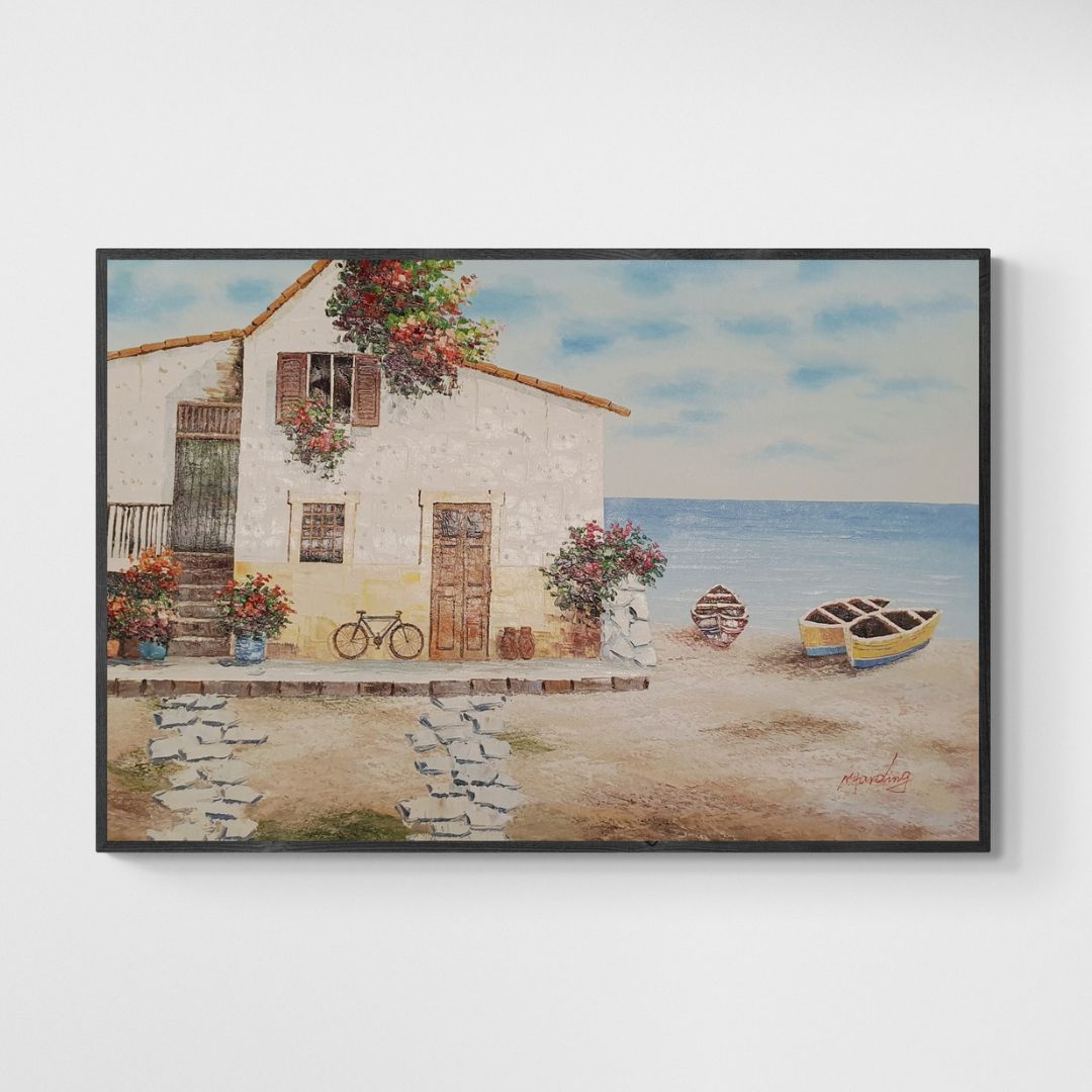 Cuadro La Casa de la Playa 90x60 cm