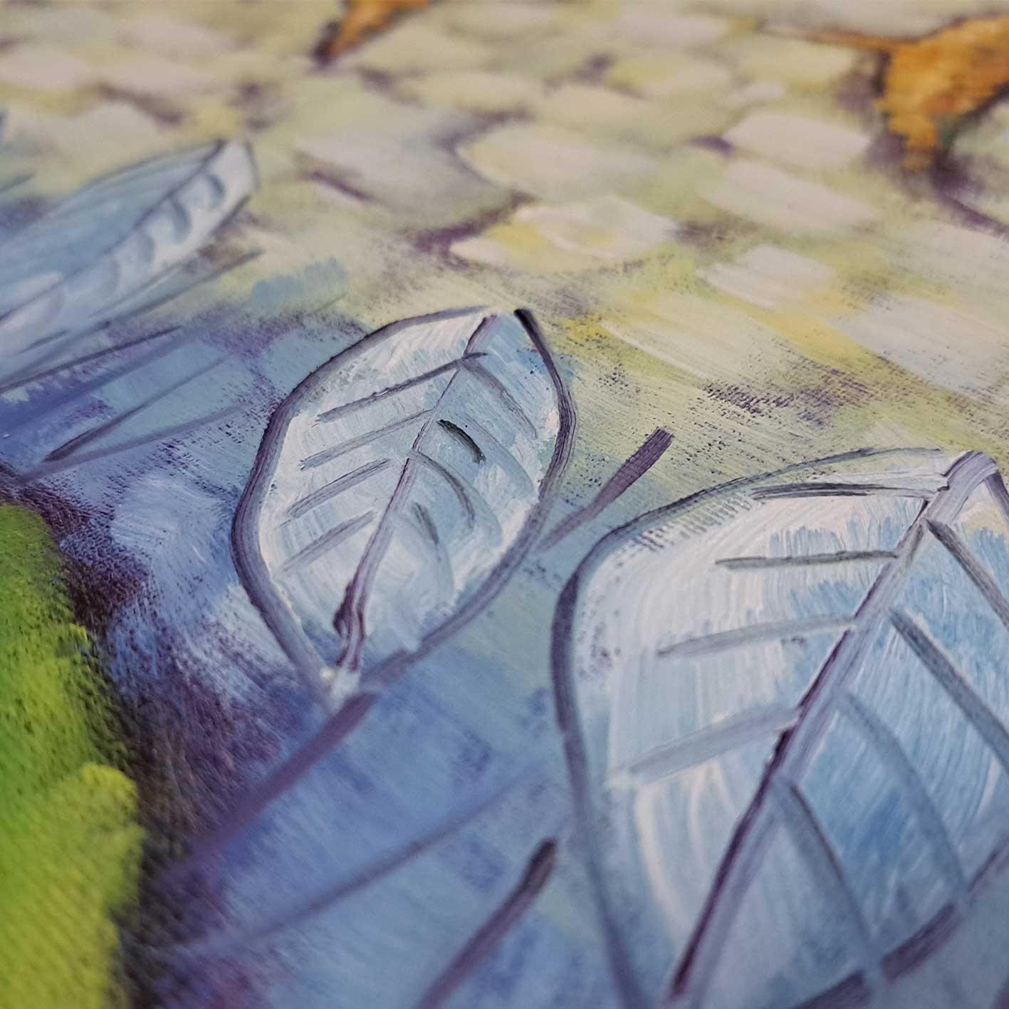Cuadro Lienzo Arte Aves Paz  60x50 cm Texturas